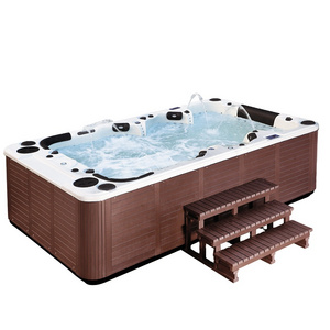 Sunrans luxury large hot tub 10 person mini swim pool spa balboa massage whirlpool spa outdoor