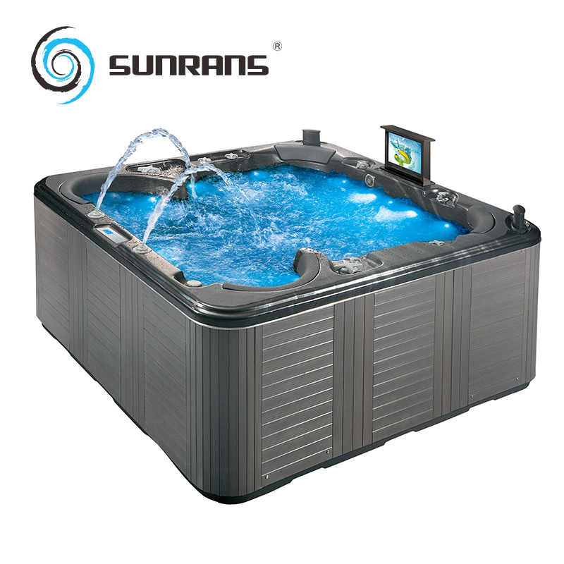 Sunrans 2.2M Massage Hot Tub Balboa System Outdoor Spa for 6 Persons with 79 Jets