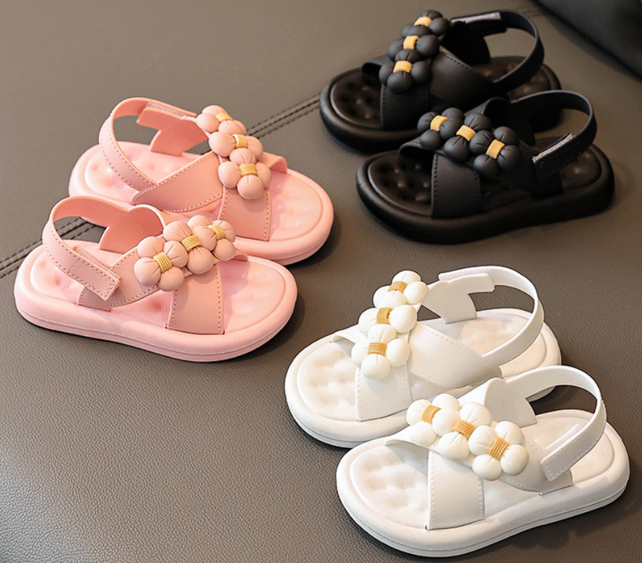 2023 Summer New Fashion Little Girls Sandals Children Summer Shoes Flowers Princess Shoes  Sandals for Kids