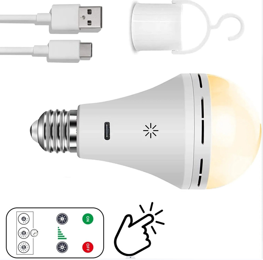 AXR-EM416-2600 Emergency Rechargeable Light Bulbs  Stay Light Up When Power Failure  Battery Self Charging Emergency Light