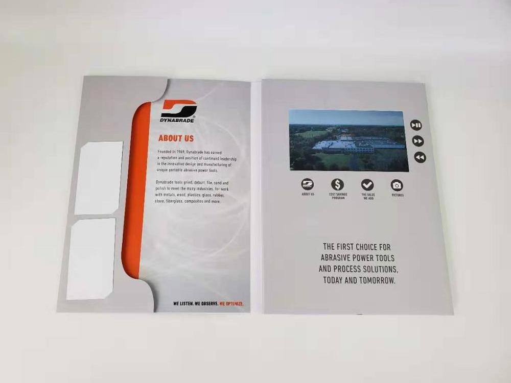 File Pocket 2.4 2.8 4.3 5 7 910 inch LCD Screen HD  Display Video Player Greeting Invitation card  Business Catalog video flyer