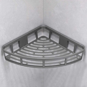 Space Aluminum shower shelf shampoo holder bathroom corner shelf with hooks bathroom shower caddy