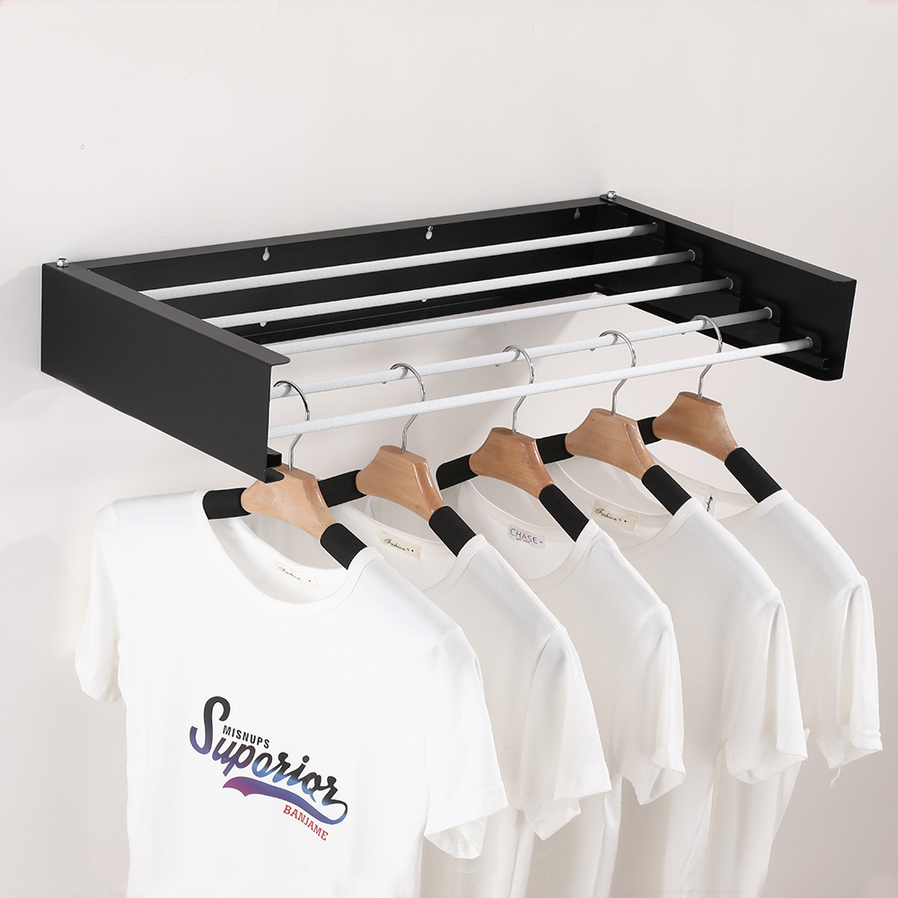 Multipurpose Wall Mounted Drying Rack Collapsible Clothes Drying Rack Foldable Clothes Dry Rack