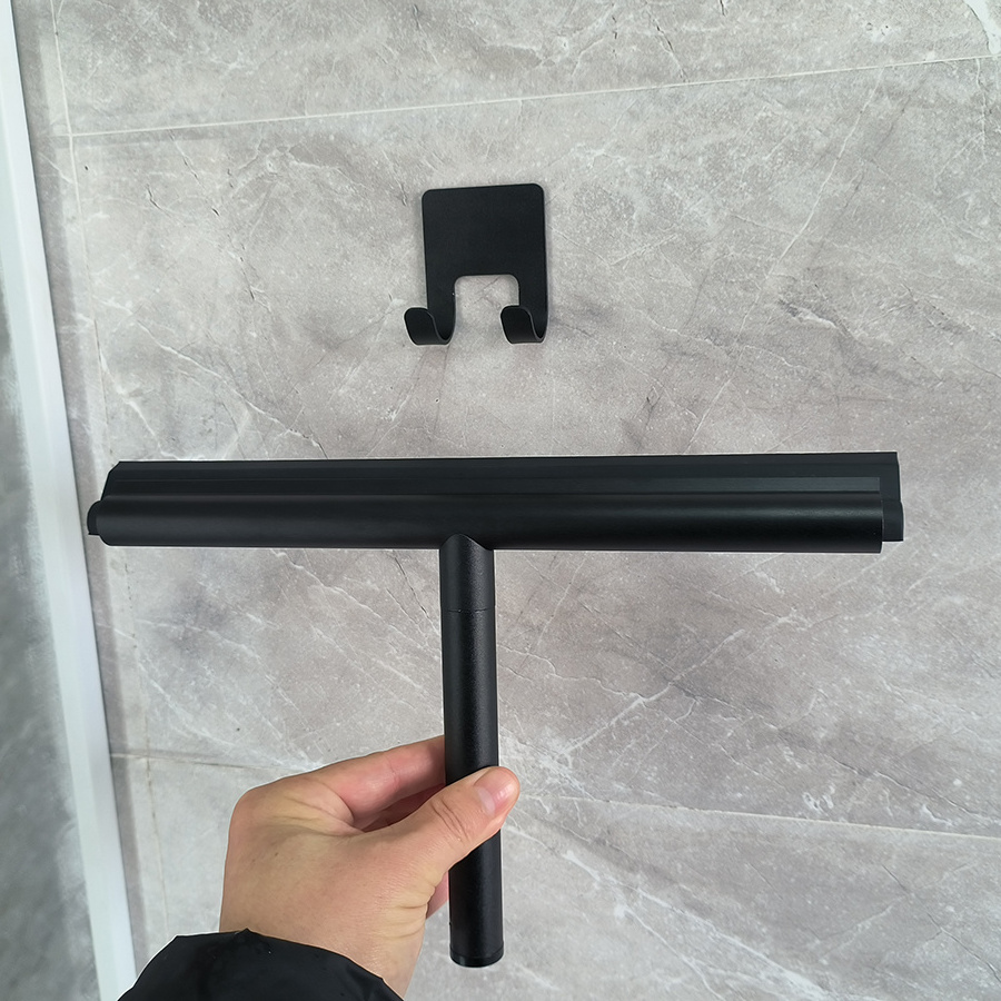 Black silicone glass cleaning squeegee glass squeegee mirror wiper window wiper