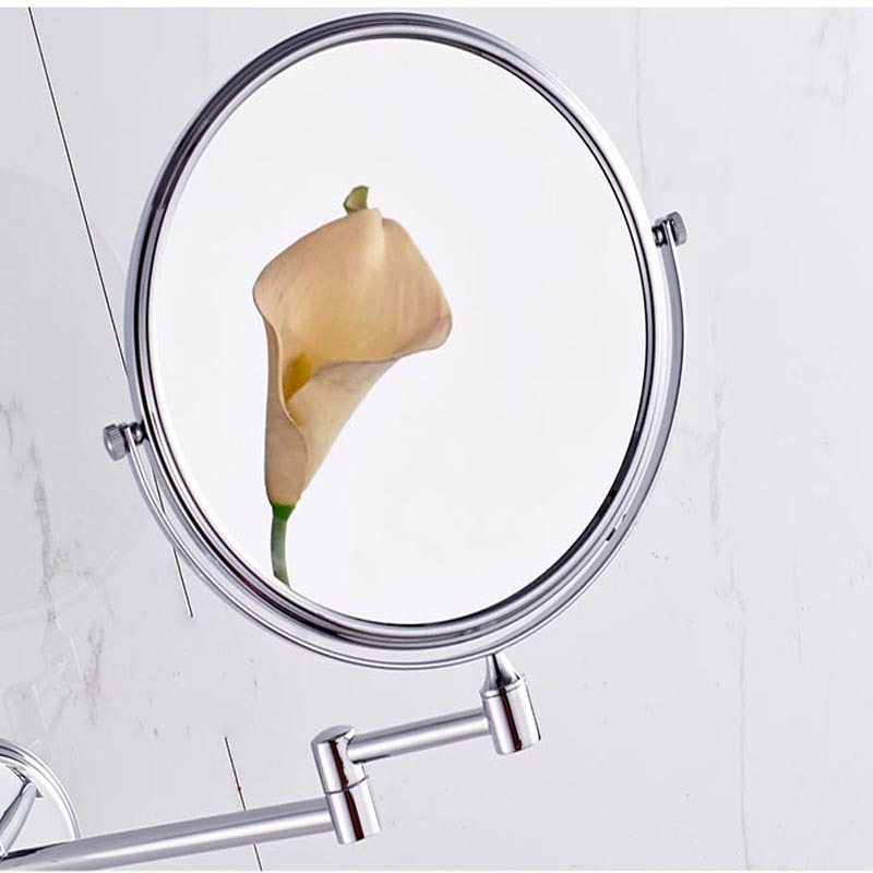 Magnifying Shaving Mirror Cosmetic Makeup Mirror Foldable 3x times Double-sided Wall Mounted Shower Mirror