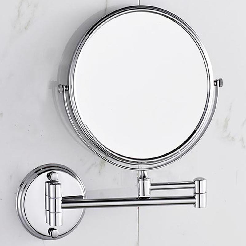 Magnifying Shaving Mirror Cosmetic Makeup Mirror Foldable 3x times Double-sided Wall Mounted Shower Mirror