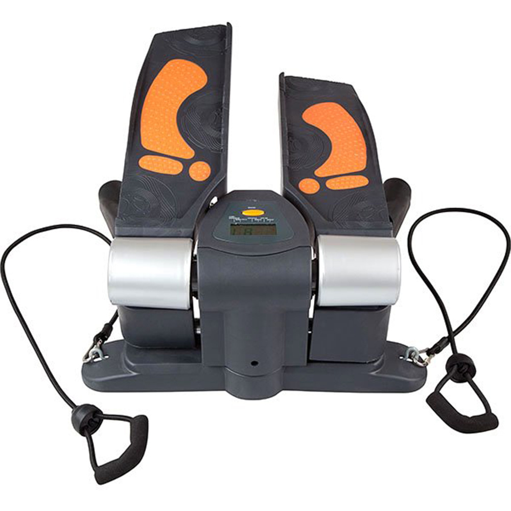 Sport Fitness Mini Twist Stepper Step Machine With LCD Monitor And Resistance Bands Mini Exercise Bike