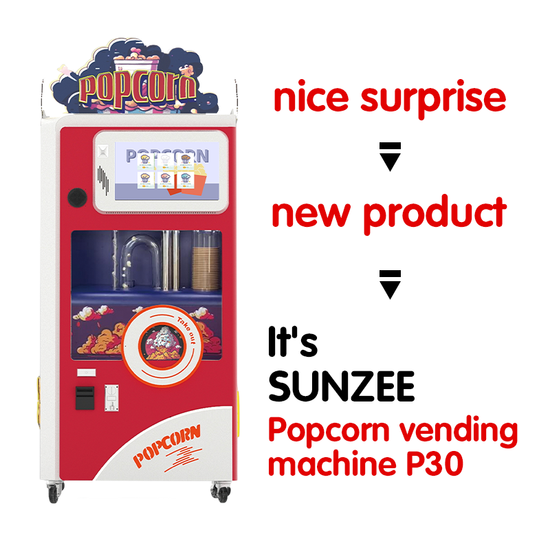 Popular Fast Food Cinema Popcorn Vending Machines Automatic Snacks Popcorn Vending Machine