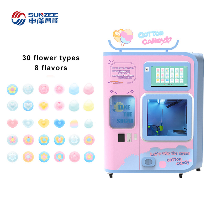 Full Automatic commercial cotton candy vending machine self-service cotton candy machine candy Vending Machine