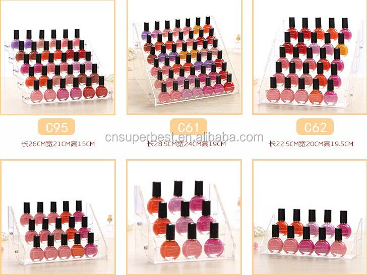 Custom Acrylic Nail Polish Holder Paint Organizer Display Storage Stand Rack