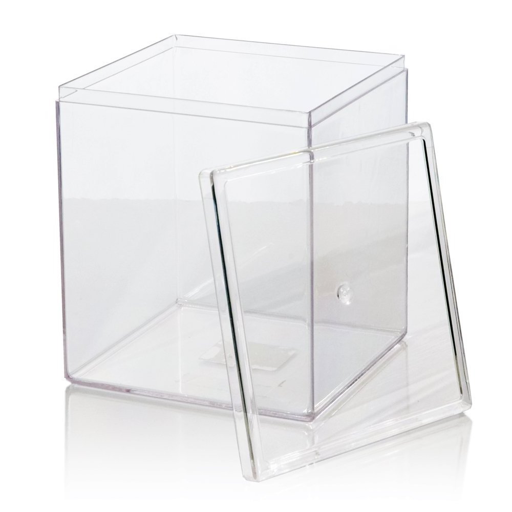 Clear acrylic storage box with removable lid