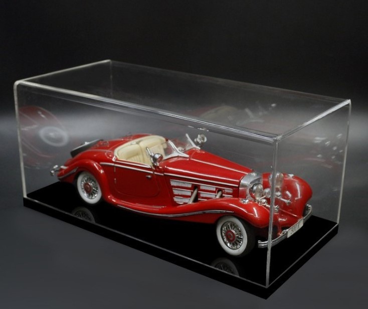 customized 1:18 scale acrylic display case clear acrylic display case with led light