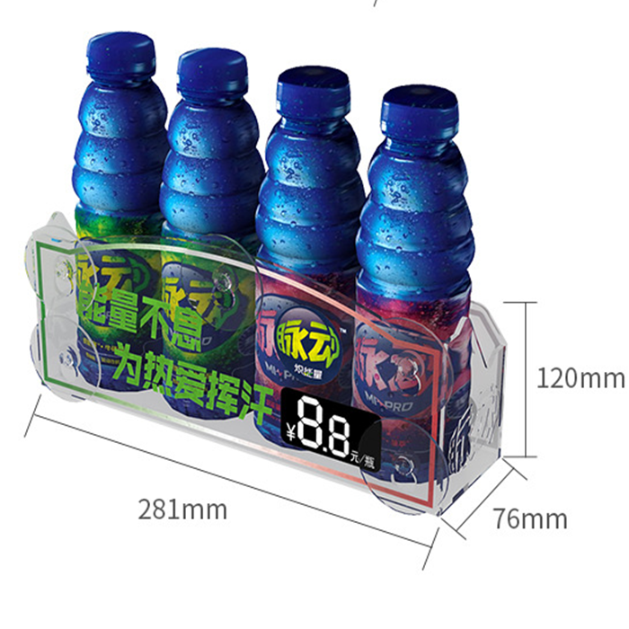 customize supermarket display stand with suction cup drink display stand acrylic material