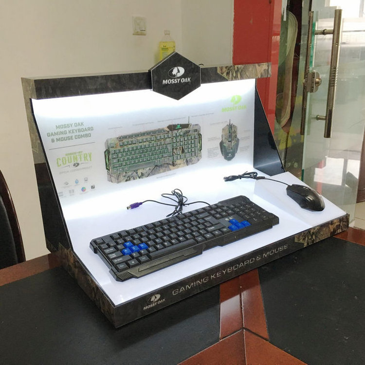 customize store display stand acrylic display with led lighted Keyboard display stand