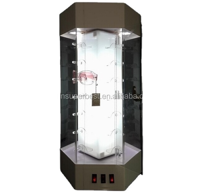 customize with lock and led light acrylic material display case