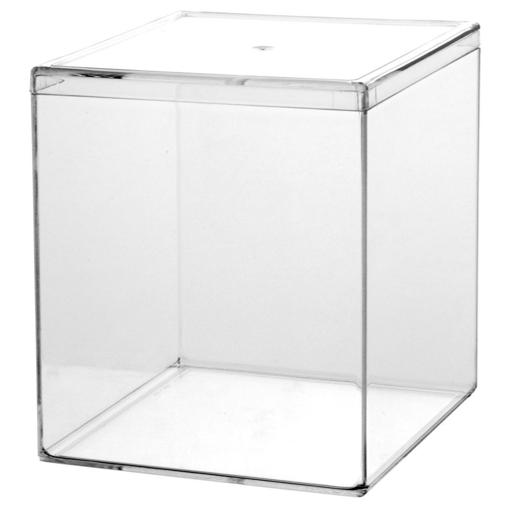 Clear acrylic storage box with removable lid