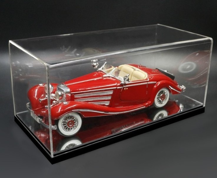 customized 1:18 scale acrylic display case clear acrylic display case with led light