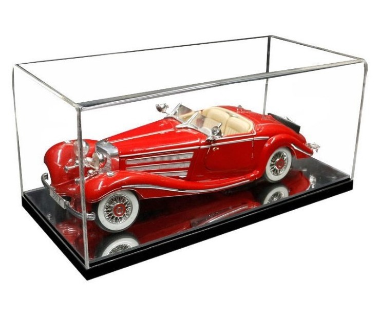 customized 1:18 scale acrylic display case clear acrylic display case with led light