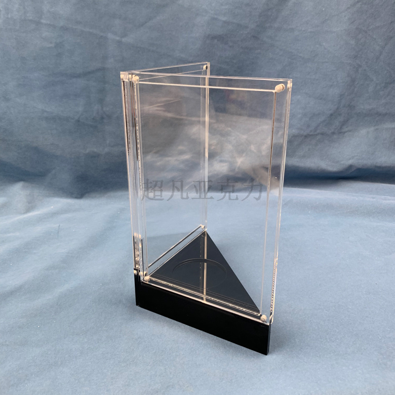 Custom triangle clear advertising tent card rack acrylic table menu display bracket