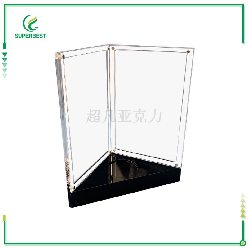 Custom triangle clear advertising tent card rack acrylic table menu display bracket