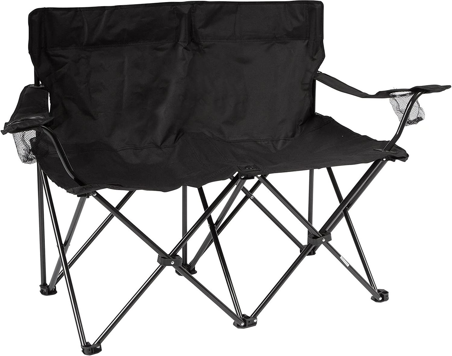 Outdoor Portable Folding Low Loveseat 2 Person Double Seat Camping Chair