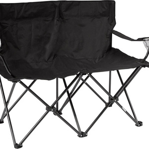 Outdoor Portable Folding Low Loveseat 2 Person Double Seat Camping Chair