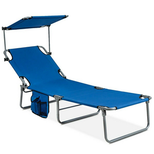 Chairs for Outside, Folding Beach Lounge Chair with Non-Slip Foot