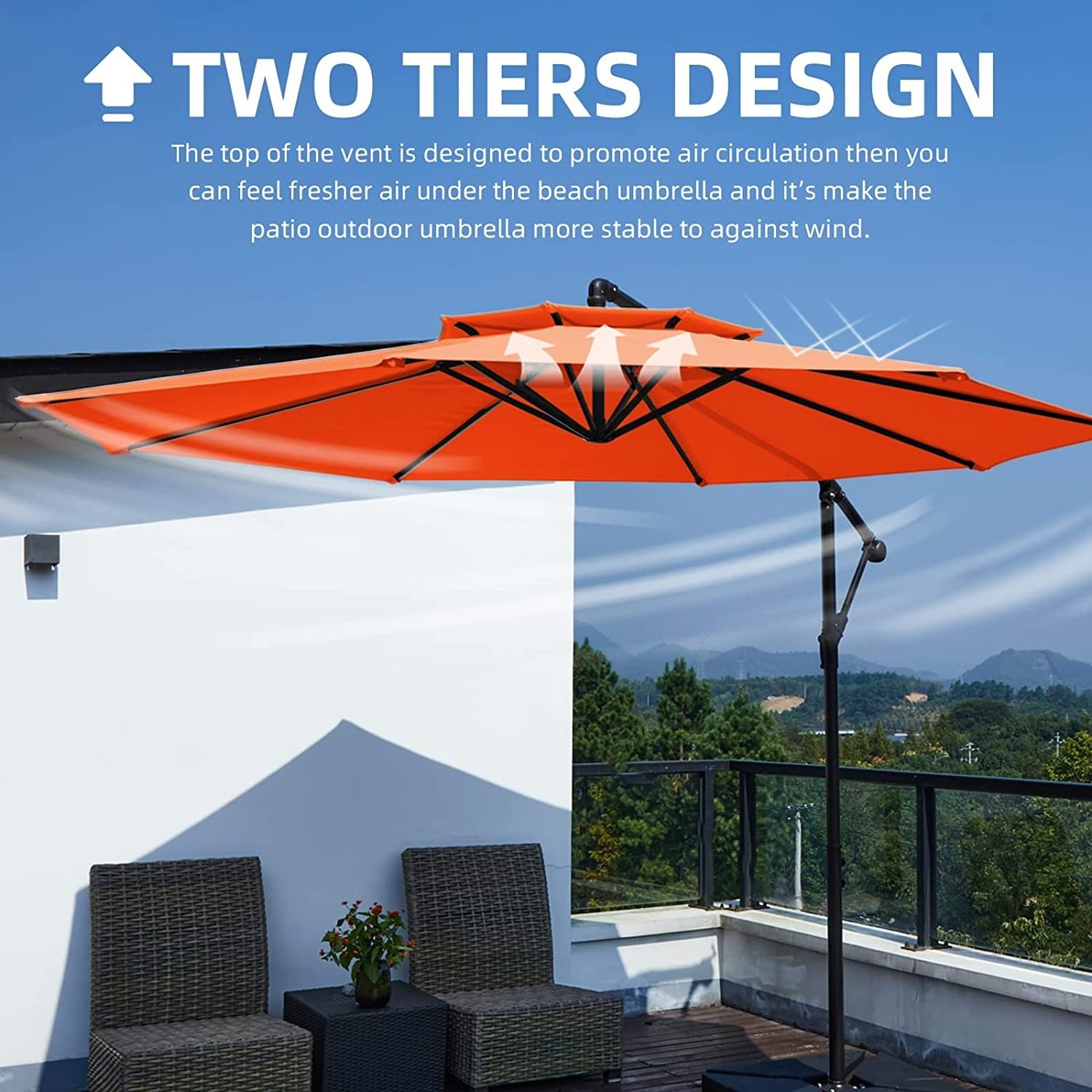 Solar Foldable Garden Patio Courtyard  Umbrella Led lighted Patio Umbrella Outdoor Umbrella For Garden Deck Backyard Pool