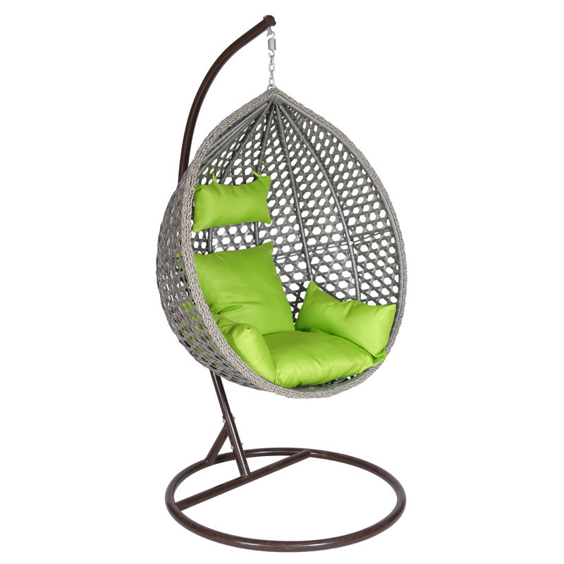 HITREE Modern Swing Chair with Stand Indoor Outdoor Patio Swings Hanging Egg Chair Garden Furniture  Patio Swing Hammock