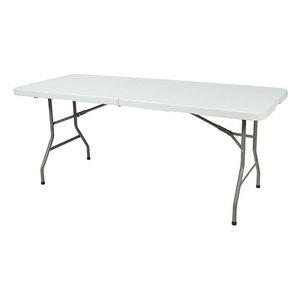 High quality White Folding Bench and Table Set 6 Stool Benches and 6 Feet Table Rectangle Table and Benches