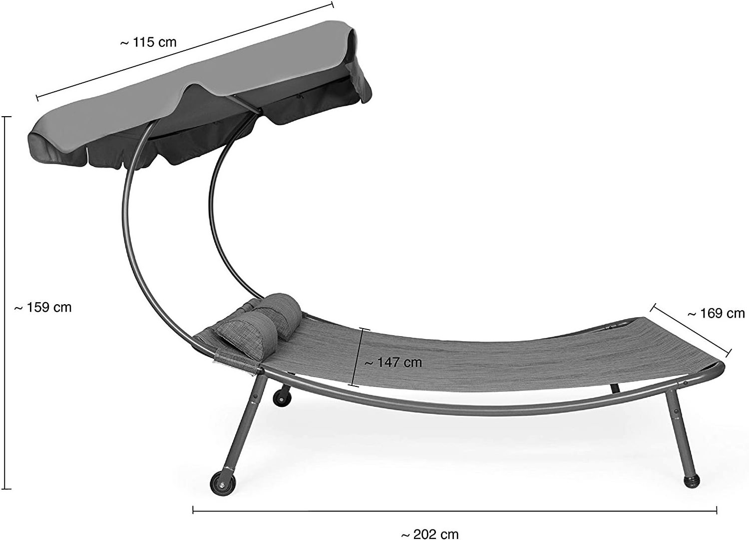 Factory direct selling outdoor furniture garden double sunbed tanning swimming pool sun lounger bed with canopy