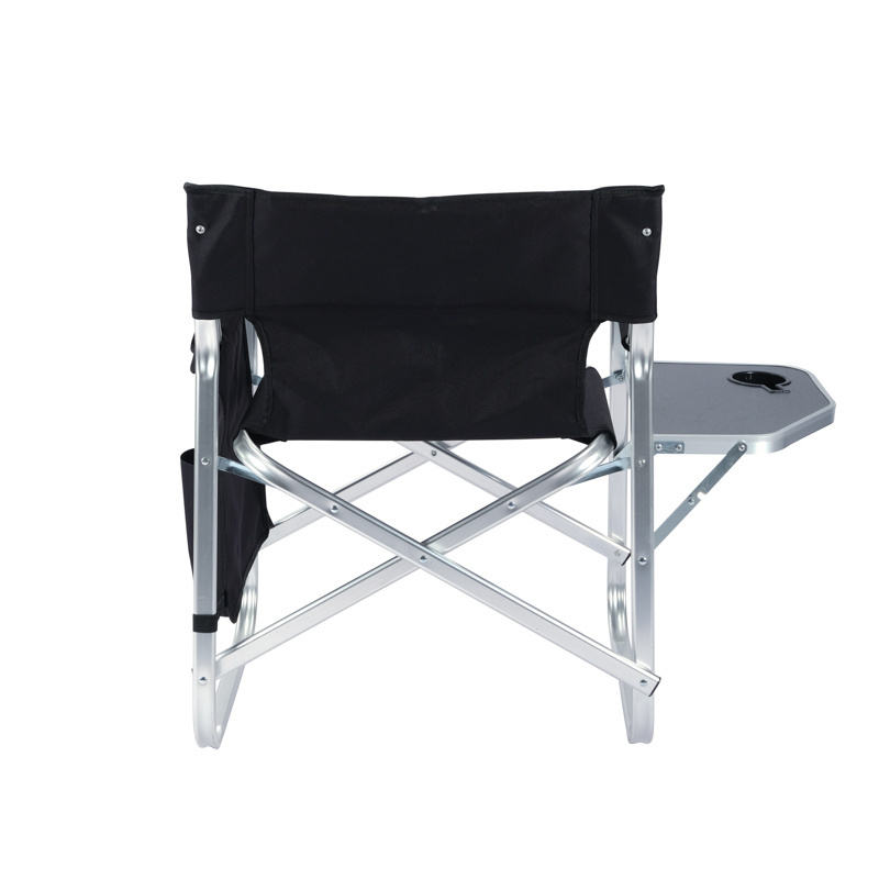 Heavy Duty Camping Folding Director Chair Oversize Padded Seat with Side Table and Side Pockets Supports to 396 lbs