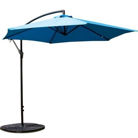 3m Outdoor Furniture Solar LED Parasol Sun Shade Cantilever Banana Hanging Umbrella