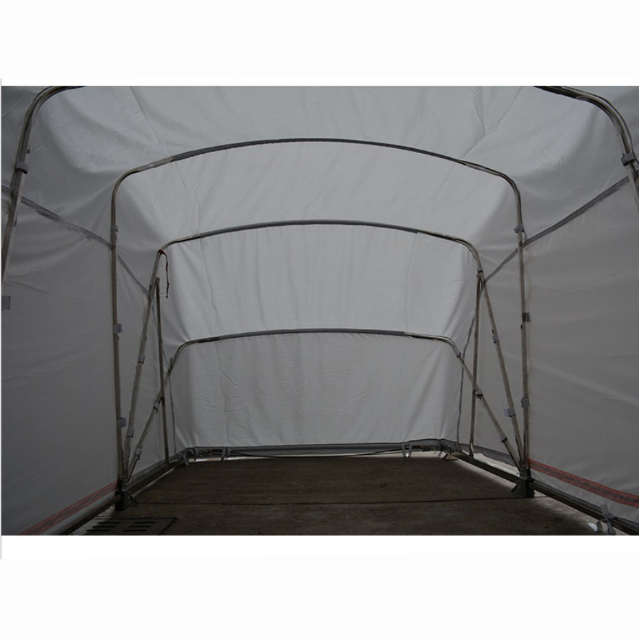 Heavy duty Automatic Foldable Garage Canopy with Rustproof 1.0 mm thick Galvanized Pipe for maximum stability.