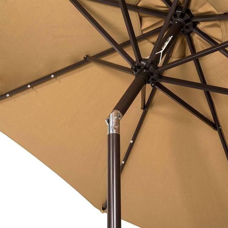 Excellent Quality Promotional Supermarket Stadium Custom Logo Luxury Beach Umbrella LED Lighted