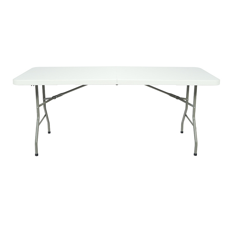 High quality White Folding Bench and Table Set 6 Stool Benches and 6 Feet Table Rectangle Table and Benches