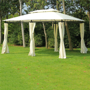 Outdoor Canopy Tent Pergola Metal Roof 3X4X2.65M  Decorative Wrought Iron Gazebos