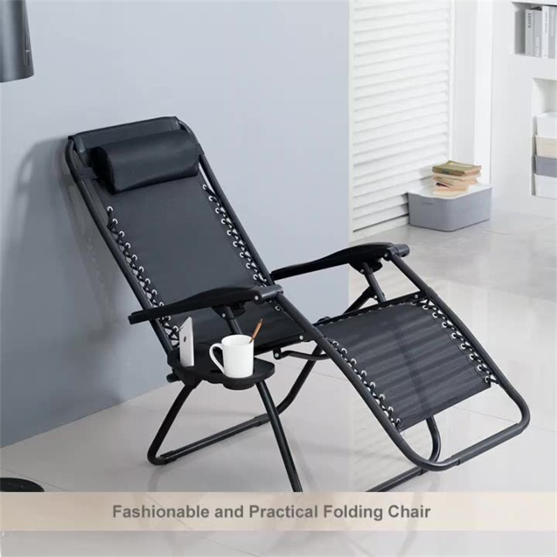 Folding Nap Bed Chair Adjustable Chaise Lounge Chair Outdoor Patio Pool Beach Yard Lawn Recliner Zero Gravity Chair