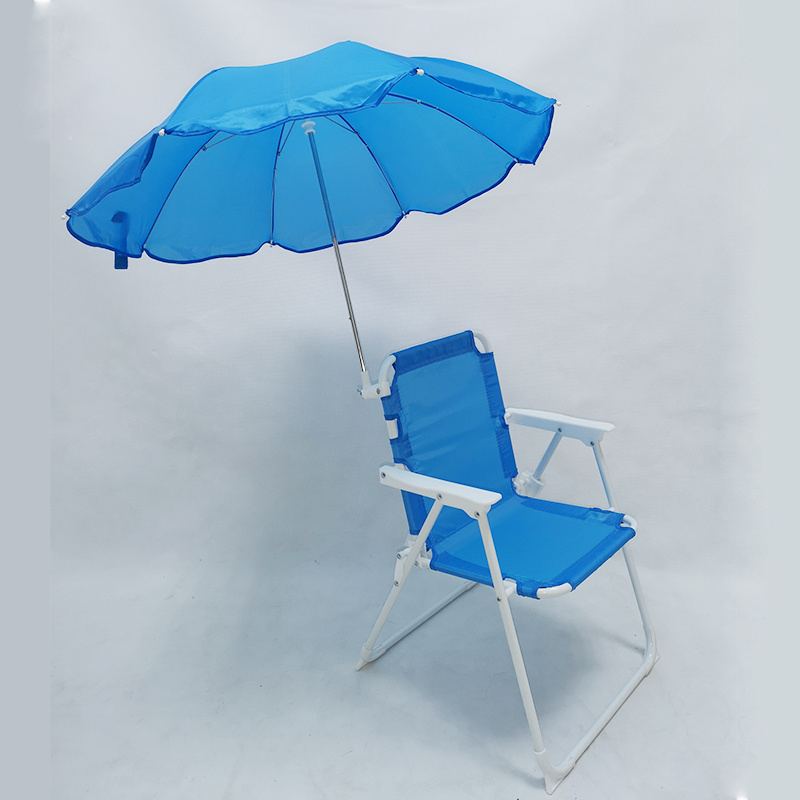 PVC Fabric Canvas Backrest Baby Small Umbrella Portable Lounger Children Canopy Sun Shade Folding Kids Beach Chair