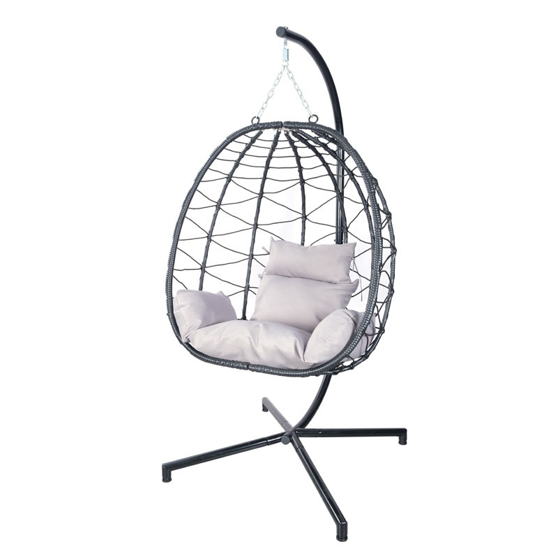 High Quality Foldable Swing Egg Chair with Stand and Cushion Hammock Chair Basket Chair