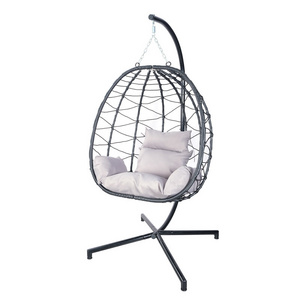 High Quality Foldable Swing Egg Chair with Stand and Cushion Hammock Chair Basket Chair