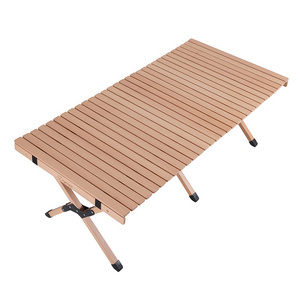 Oeytree Outdoor Furniture easy to Portable Modern  Camping Wood  with Aluminum  Chair  and Table Stackable