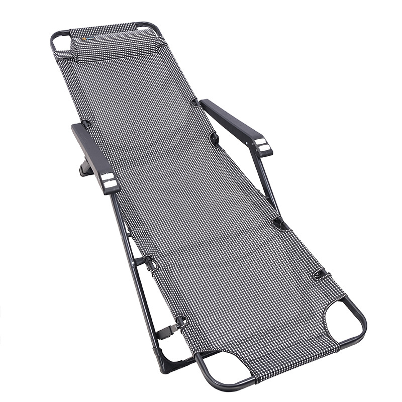 Folding Outdoor Chaise Lounge Chair for Beach Massage Chair Adjustable Camping Reclining Chair With Pillow