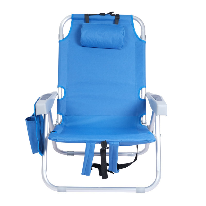 Summer Holiday sunshine Top selling Hitree Lace-up Design Aluminum Comfortable Backpack Beach Foldable Chair with Cooler