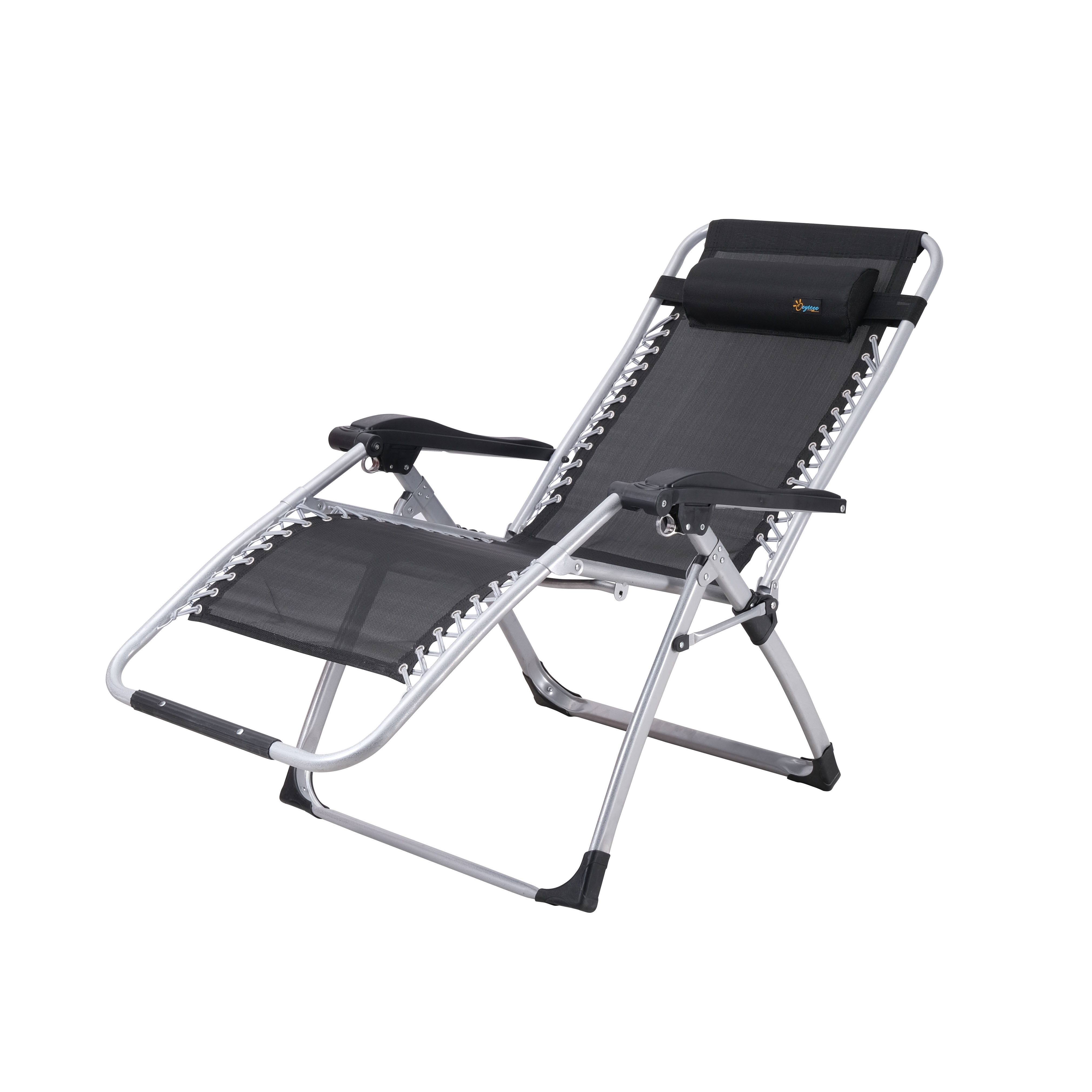 Oeytree Hot Solid Adjustable Headrest Outdoor Sunbed Folding Zero Gravity Recliner Chair