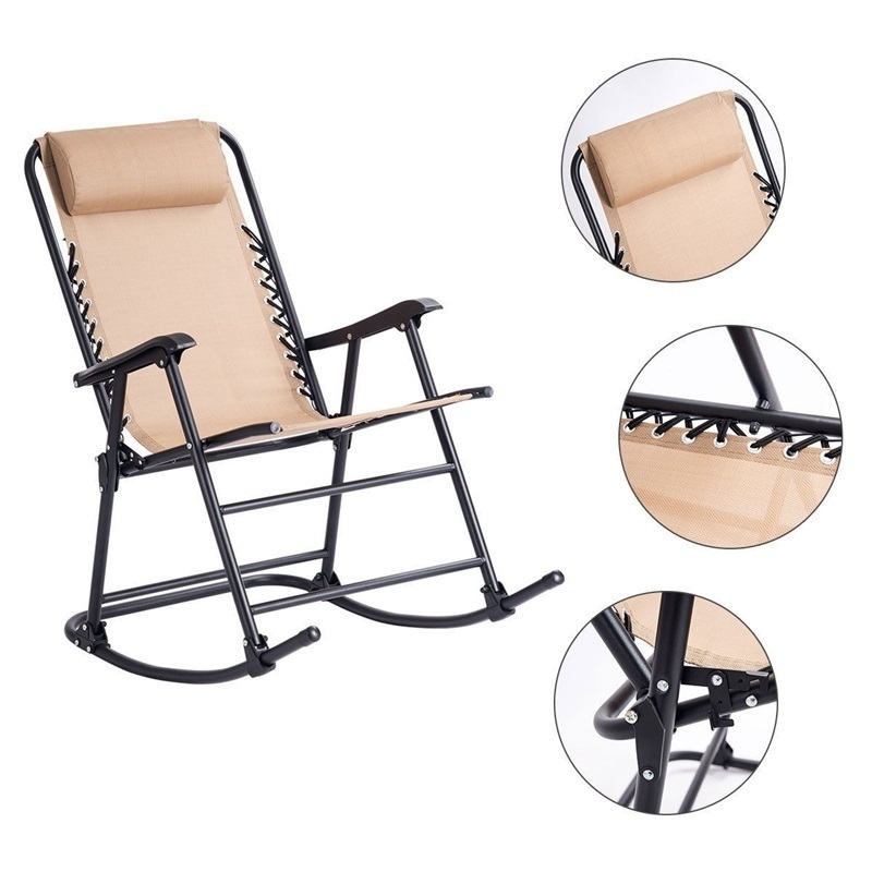 Outdoor Portable Camping Fishing Beach Folding rocking chair modern