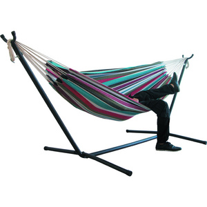 Single Person Portable Metal Hammock Outdoors With Stand