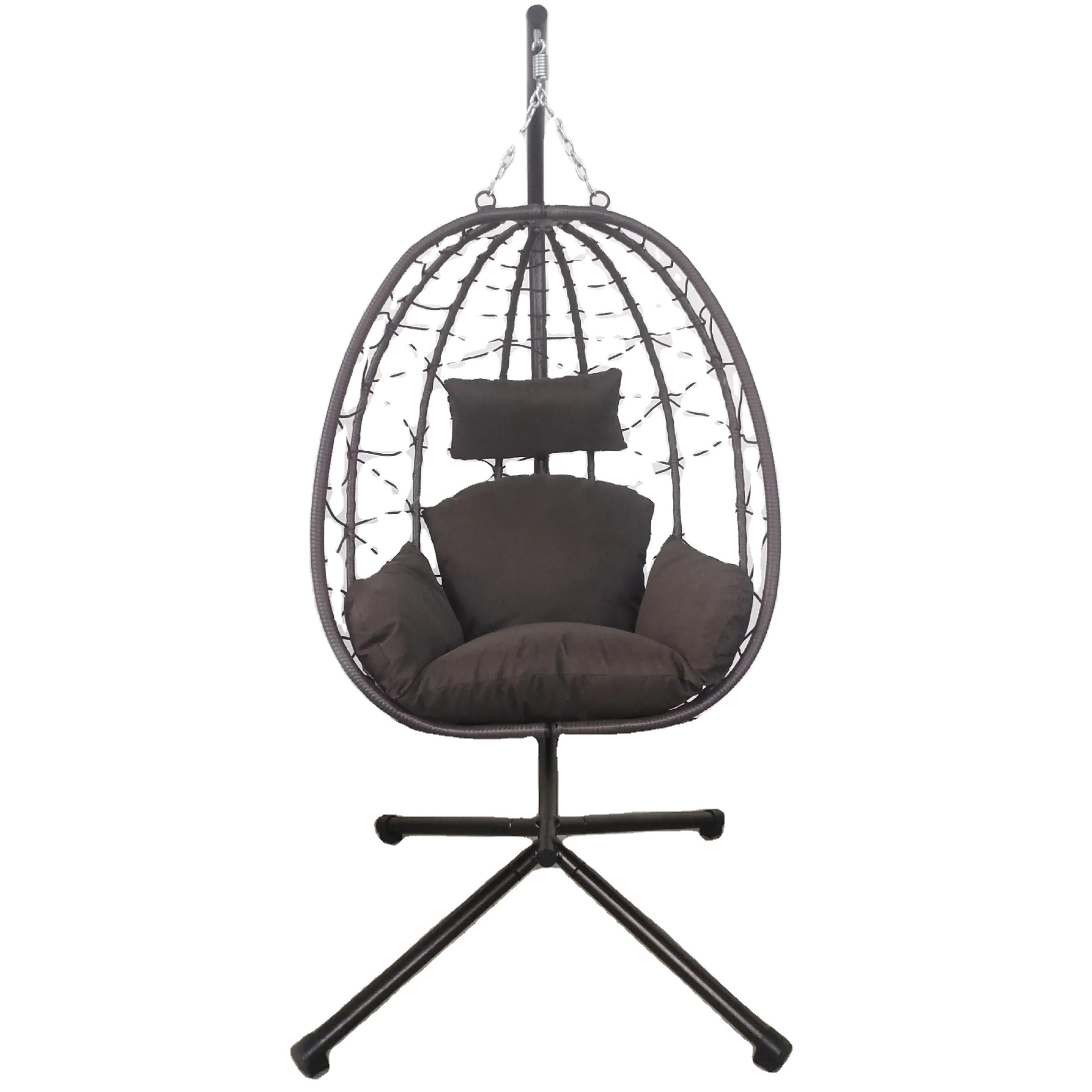 Adjustable  Egg Chair, Swing Chair, Rocking Chair that can be Placed Indoors and Outdoors Rattan Wood Patio Chair