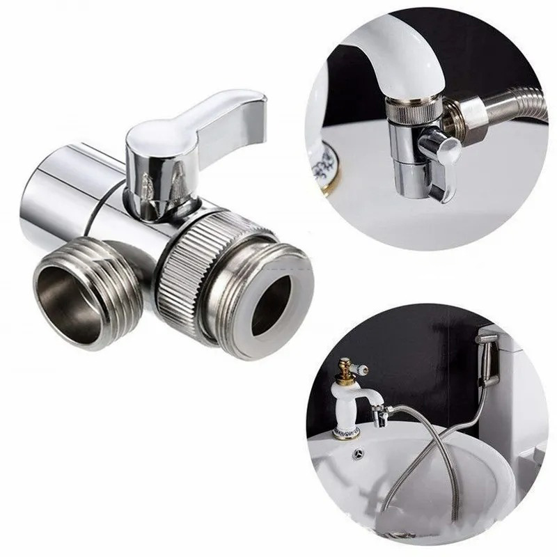 Faucet Water Switching Valve Bathroom Kitchen Basin Sink Faucet Splitter Diverter Valve To Hose Adapter