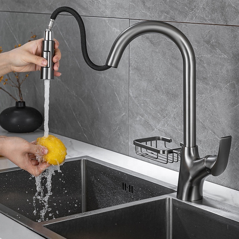 kitchen chrome retractable faucet chrome with soap dispenser sink with pressure glass mixer automatic faucet pull out faucet